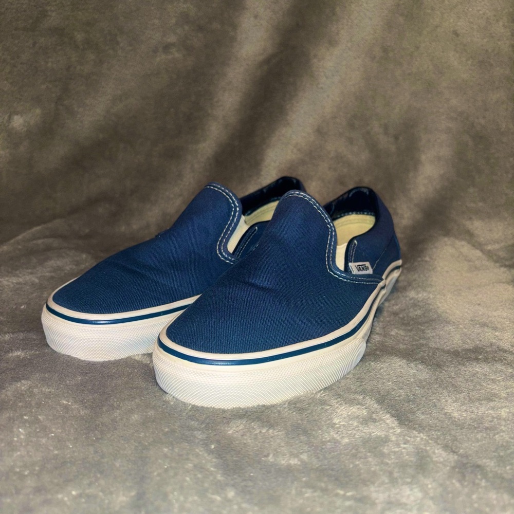 Vans Shoes Mens 4 Womens 6  Off The Wall Slip On Sneakers Blue Fabric FS
